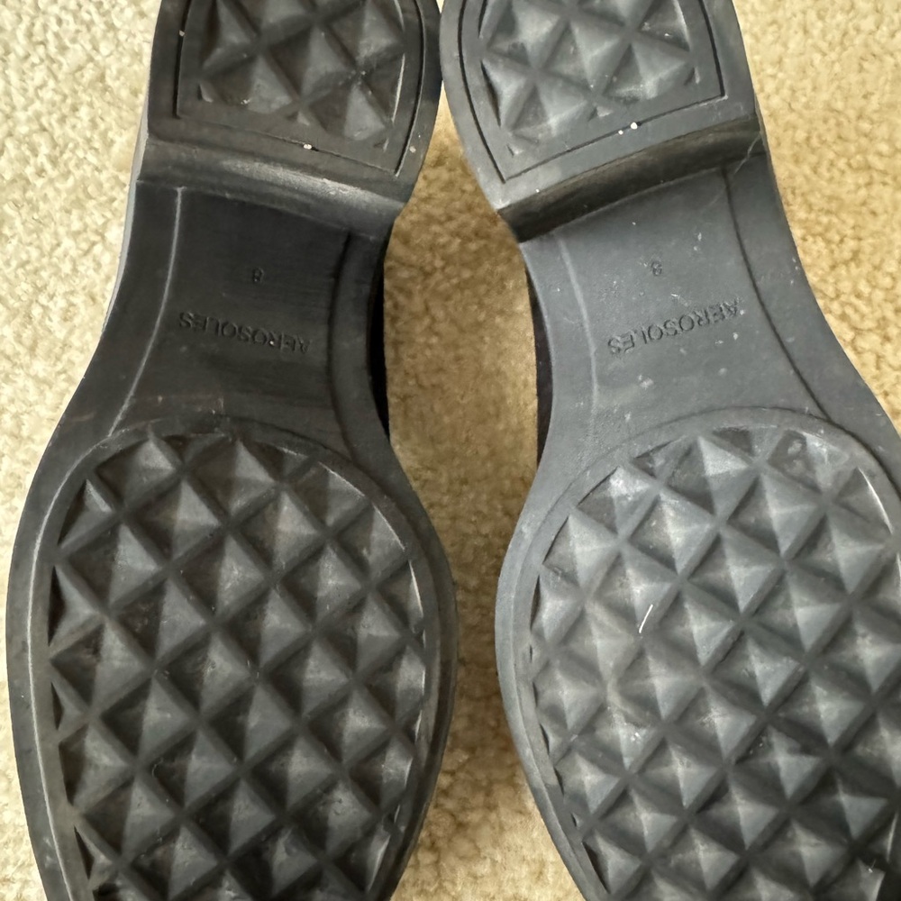 AEROSOLES Black Suede Loafers with Tassel Detail size 8 - Picture 8 of 14